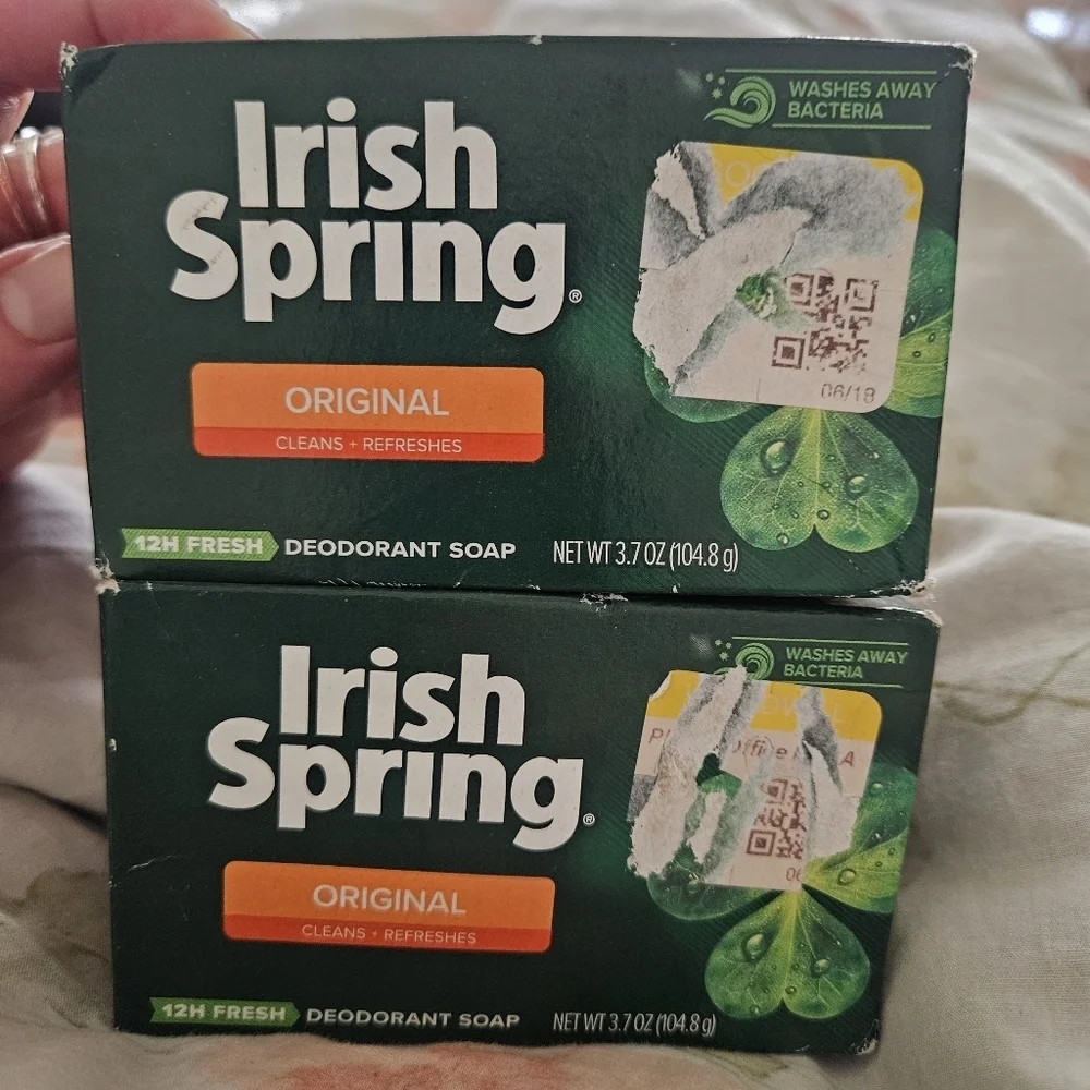 Irish Spring ORIGINAL Bar Deodorant Soap NO FLAXSEED OIL Old Version 2 BARS